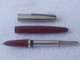 Vintage ! Authentic Crest Silver Cap Burgundy Fountain Pen Japan (#69) - Stylos