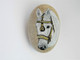 White Horse With Bridle Hand Painted On Smooth Beach Stone - Paper-weights