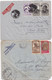 28518# AFRIQUE LOT 5 LETTRES POINTE NOIRE MOYEN CONGO 1930 SOUDAN 1942 FORT LAMY TCHAD COTE D' IVOIRE 1ER VOL 1960 - Other & Unclassified