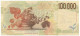 100000 LIRE FALSO D'EPOCA BANCA D'ITALIA CARAVAGGIO II TIPO 18/12/1995 BB- - [ 8] Fictifs & Specimens