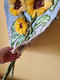 Delcampe - Gobelin Tapestry "Sunflowers" - 100% Wollen - Handmade - Tapis & Tapisserie