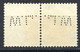 LUXEMBOURG - N° 92 Perforé WL Avec Perforation Renversée Et Inversée Sur La Paire Ø Oblitéré Used Ø - Perfins Lochung - 1907-24 Coat Of Arms
