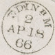 GB „53 / BATH“ Duplex Postmark On Superb Rare QV 1d Pink Stamped To Order Postal Stationery Envelope (size B, Dated 20 1 - Storia Postale