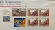 CANADA 2006, HIGH VALUE 2 $ BUILDING WITH TAB !!ARCHITECTURE, CHURCH, CHRISTMAS IN NIGHT, 7 STAMPS USED COVER TO USA - Brieven En Documenten