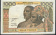 W.A.S. SENEGAL P703Km  1000 FRANCS ND  #G.185   Signature 13   VF NO P.h. - États D'Afrique De L'Ouest