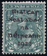 Ireland 1922 Dollard Rialtas 5-line Black Overprint, Bogus (forged) Inverted Overprint On 4d Grey-green Mint - Neufs