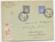 ARC TRIIOMPHE 5FR+4FR LETTRE REC PARIS 1946 AU TARIF  + VERSO VIGNETTE RENAITRE - 1944-45 Triomfboog