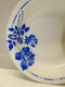 *ANCIEN PLAT ROND CREUX CERAMIQUE ST AMAND GILBERT ART DECO FLEURS BLEUES    E - Saint Amand (FRA)