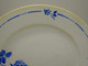 *ANCIEN PLAT ROND PLAT CERAMIQUE ST AMAND GILBERT ART DECO FLEURS BLEUES    E - Saint Amand (FRA)