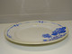 Delcampe - *ANCIEN PLAT ROND PLAT CERAMIQUE ST AMAND GILBERT ART DECO FLEURS BLEUES    E - Saint Amand (FRA)