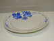 Delcampe - *ANCIEN PLAT ROND PLAT CERAMIQUE ST AMAND GILBERT ART DECO FLEURS BLEUES    E - Saint Amand (FRA)