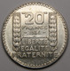 20 Francs Turin, 1934, Argent - III° République - 20 Francs