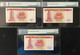 2001\2\3 BOC 10 PATACAS PMG67 EPQ - SUPERB GEM UNCIRCULATED SET OF 3, ALL WITH GOOD NUMBERS - Macao