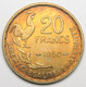 RARE En SPL+ ! 20 Francs G. Guiraud, 3 Faucilles, 1950, Bronze-aluminium - IV° République - 20 Francs