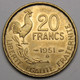 20 Francs G. Guiraud, 1951 B (Beaumont-le-Roger), Bronze-aluminium - IV° République - 20 Francs