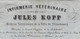 1875 INFIRMERIE JULES KOPP à Strasbourg Bas Rhin  ENTETE Pour Muller Houblons Strasbourg VOIR SCANS+HISTORIQUE - 1800 – 1899