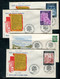 Andorre - Lot De 4 Enveloppes Avec Oblitération De La Visite Du Général De Gaulle En 1967 -  F 186 - Covers & Documents