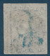 Belgique épaulettes N°2 20 Centimes Bleu Clair Oblitéré Grandes Marges TTB - 1849 Epaulettes