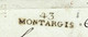 1808 LETTRE IMPRIMEE MARQUE 43 MONTARGIS ET CAD PARIS VOIR SCANS - 1801-1848: Precursores XIX
