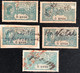 MACAU 1917 REVENUE STAMPS LOT OF 5 ALL USED, PLEASE SEE THE PHOTO - Other & Unclassified