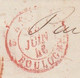 1846 - Lettre Pliée En Anglais En Port Payé De London, Londres Vers Grenoble Puis Lyon -  Via Boulogne - Marcophilie