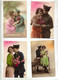 Lot 8 Carte  Couple Femme Soldat  Utilisé - Couples