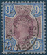 Angleterre N°101 9 Pence Bleu Et Violet Brun Obl Dateur TTB - Usati