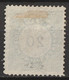 Grecia 1875 SEGNATASSE 20 L. Contorno Verde -centro Nero- Dent. 10x11 -n.5 Catalogo Unificato Usato - Usados