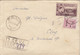 IOVR OVERPRINT REVENUE STAMP, KING MICHAEL, CONSTANTA HARBOUR, SHIP, STAMPS ON REGISTERED COVER, 1948, ROMANIA - Fiscales