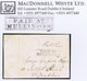 Ireland Westmeath 1835 Letter To Dublin Prepaid "6" With Framed PAID AT/MULLINGAR In Black, MULLINGAR JA 15 1835 Cds - Préphilatélie