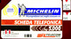 G 813 C&C 2894 SCHEDA TELEFONICA USATA MICHELIN FRANCE 1998 VARIANTE PUNTI OCR - Fouten & Varianten
