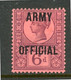 Great Britain MH 1901 Army Official - Neufs
