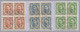 LUXEMBOURG - G.D. William IV - Used Blocks Of 4 - 15c, 25c, 37½c - 1906 Willem IV