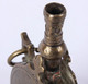 Antique Early 19th Century Coloured Powder Bottle, Gunpowder Flask, Heavy Version With Beautiful Silver Accents. - Sonstige & Ohne Zuordnung