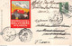 21-9160 : CARTE POSTALE AVEC CACHET MONT-REVARD A AIX-LES-BAINS. SAVOIE. VIGNETTE HOTEL SUISSE BELVERDERE WENGEN - Bahnpost