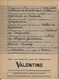 PROTEGE CAHIER PEINTURE VALENTINE ( 4 Pages) - 185 AVENUE DES GRÉSILLONS GENEVILLIERS SEINE - Farben & Lacke