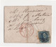 1857 Belgique Lettre TIRLEMONT ( Tienen ) - LIEGE - 1849-1865 Medallones (Otros)