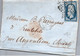 7717 Lettre Paris Etoile    Pour Angoulême Heurtebise (Charente 16)  28/07/1855 (recto-verso) PARIS à BORDEAUX  Recto - 1849-1876: Période Classique