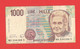 1000 Lire - NC 334100 T - Maria Montessori - Avec Plis Et Déchirures - 1000 Liras