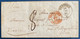 Lettre1851 Sans Timbre MENTONE Cachet Sarde De Menton + Dateur "Sardaigne /ANTIBES" Pour Tèche & Beaulieu Isère - ...-1885 Prephilately