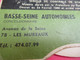 Disque De Contrôle De Stationnement Ancien/PEUGEOT/Basse-Seine Automobiles Les MUREAUX /Vers 1960     AC178 - Voitures