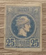 GREECE GRECE SMALL HERMES HEAD 25L LIGHT BLUE ATHENS ISSUE SECOND PERIOD BEAUTIFUL M/M - Nuevos