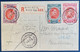 Belgique 1915 Carte Tricolore Avec Croix Rouge 132,133 & 134 En Recommandé Obl Baarle Hertog Pour Amsterdam TTB - 1914-1915 Rotes Kreuz