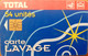 Carte Lavage - France - Total - Carte Lavage Total 54 Unites, Puce Gem1A Noire - Car Wash Cards