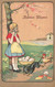 Illustration Illustrateur CPA Chien Oeuf Cassé Poule Oeufs Bonnes Paques Série 4200 - 1900-1949