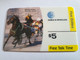 BERMUDA  $5,-   BERMUDA    HARNESS RACING  THICK CARD   C&W    PREPAID CARD  Fine USED  **10269** - Bermuda