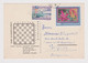 Hungary Ungarn Ungheria Hongrie 1973 Chess Card W/Topic Stamps Lake Balaton, Flower (Bromeliad) Sent To Bulgaria /39640 - Lettres & Documents