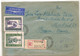 POLAND - 1972 REGISTERED COVER From BIALYSTOK To SPAIN - Tied By Mixed Perf And Imperf COSTUMES FOLKLORIQUES -5 Stamps - Flugzeuge