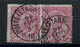 BELGIQUE - COB 46 - 10C ROSE PAIRE RELAIS A ETOILES PUTTE (STABROEK) - 1869-1883 Léopold II