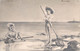 CPA Enfants à La Pêche Aux Crabes - épuisette - Dos Simple - 1902 - Pêche